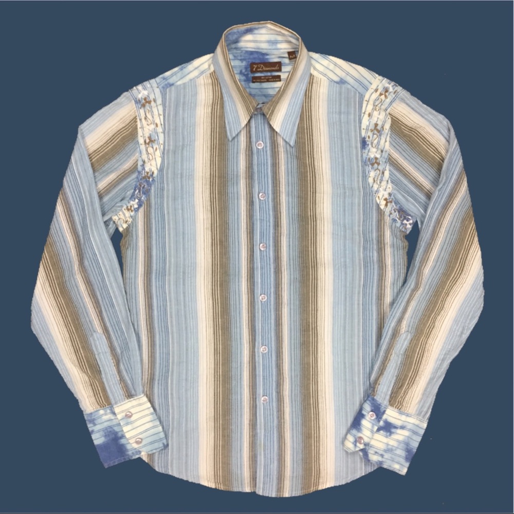 7 Diamonds Men’s Button Down Shirt Medium